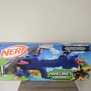 Nerf Bundle of 2  Minecraft Ender Dragon Blaster 4-Dart Internal Clip NWT